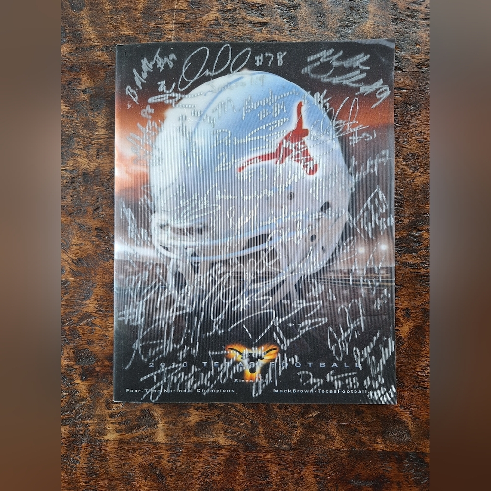 Signed Holographic Texas Longhorn Football Program Fall 2010